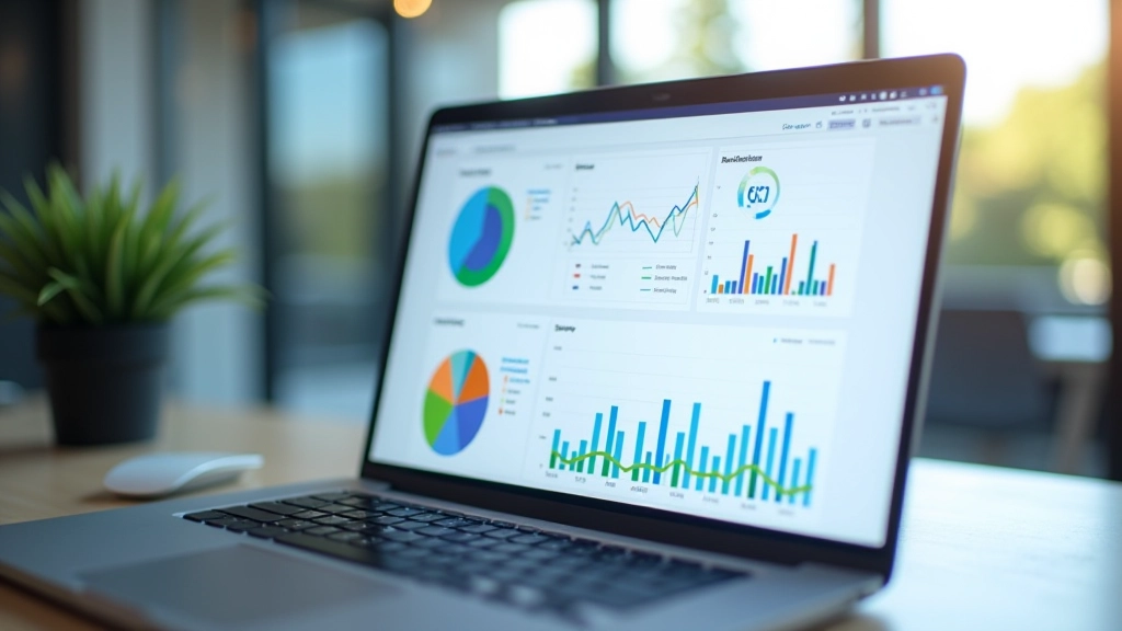 Dashboard med realtidsdata og performancemetriker på skærm