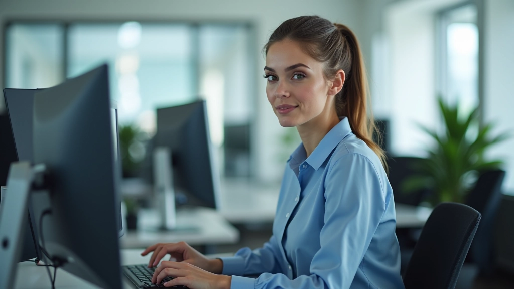 Person ved computer med fokus på skærmen, der viser performancedata